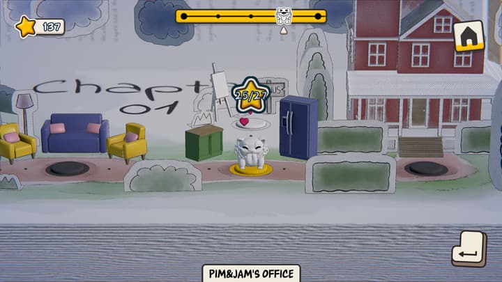 The chapter one map outside Pim and Jam's office